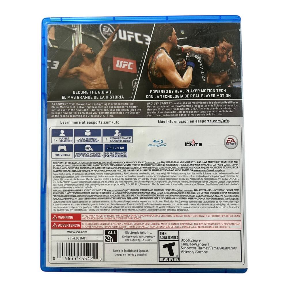 EA Sports UFC + UFC 3 PS4 Game Bundle - Picture 4 of 9